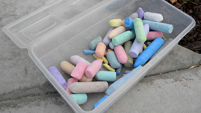 Sidewalk Chalk for Guerrilla Marketing on Campus