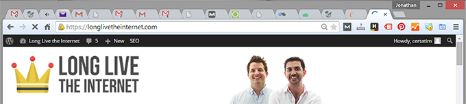 Browser Tab Icon on Chrome