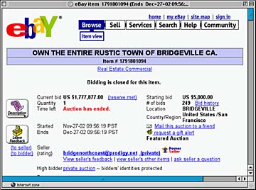old ebay listing from when starting a company in college