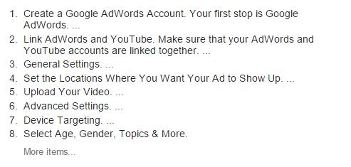Create YouTube advertising