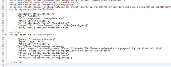 LD JSON Knowledge Graph for Shopify