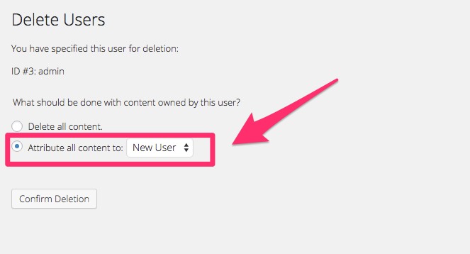 User Delete WordPress Security